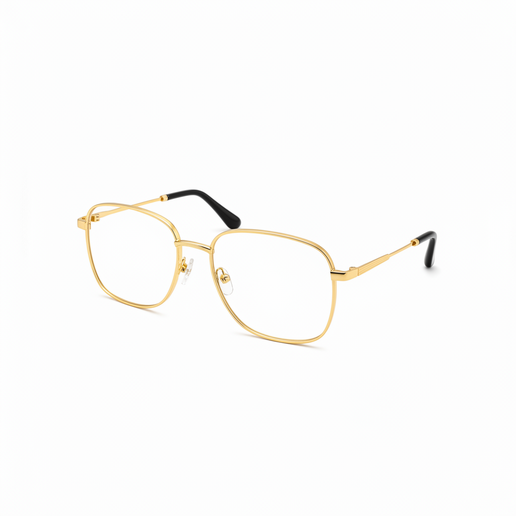 Gold Square Optical Frame – RH-2367 | Rehmatullah Optical House |