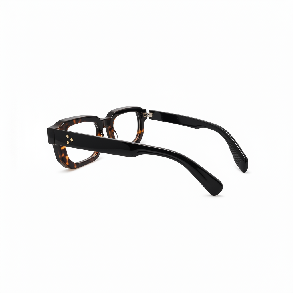 RH-6587 | Premium Black Bold Rectangle Eyeglasses | Rehmatullah Optical House |