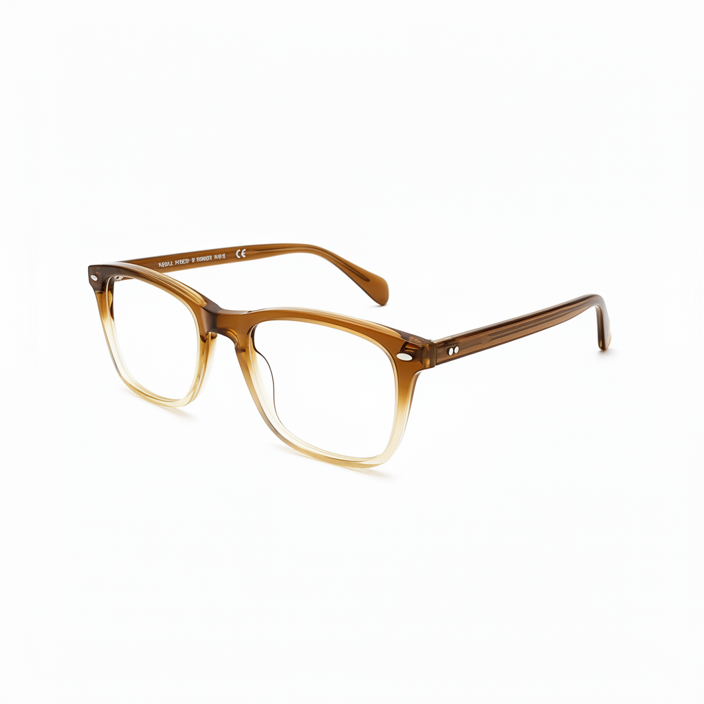 RH-1647 Transparent Brown Rectangle Optical Frame| Rehmatullah Optical House|
