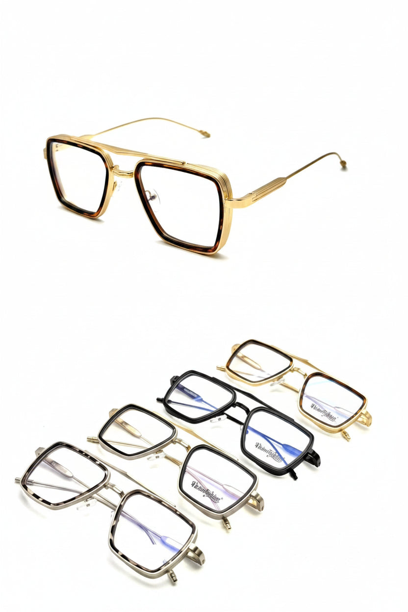 RH-4656 Double Bridge Square Eyeglasses Frame