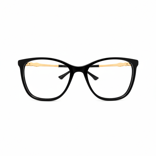Title: RH-9003 Black & Gold Eyeglasses | Rehmatullah Optical House|