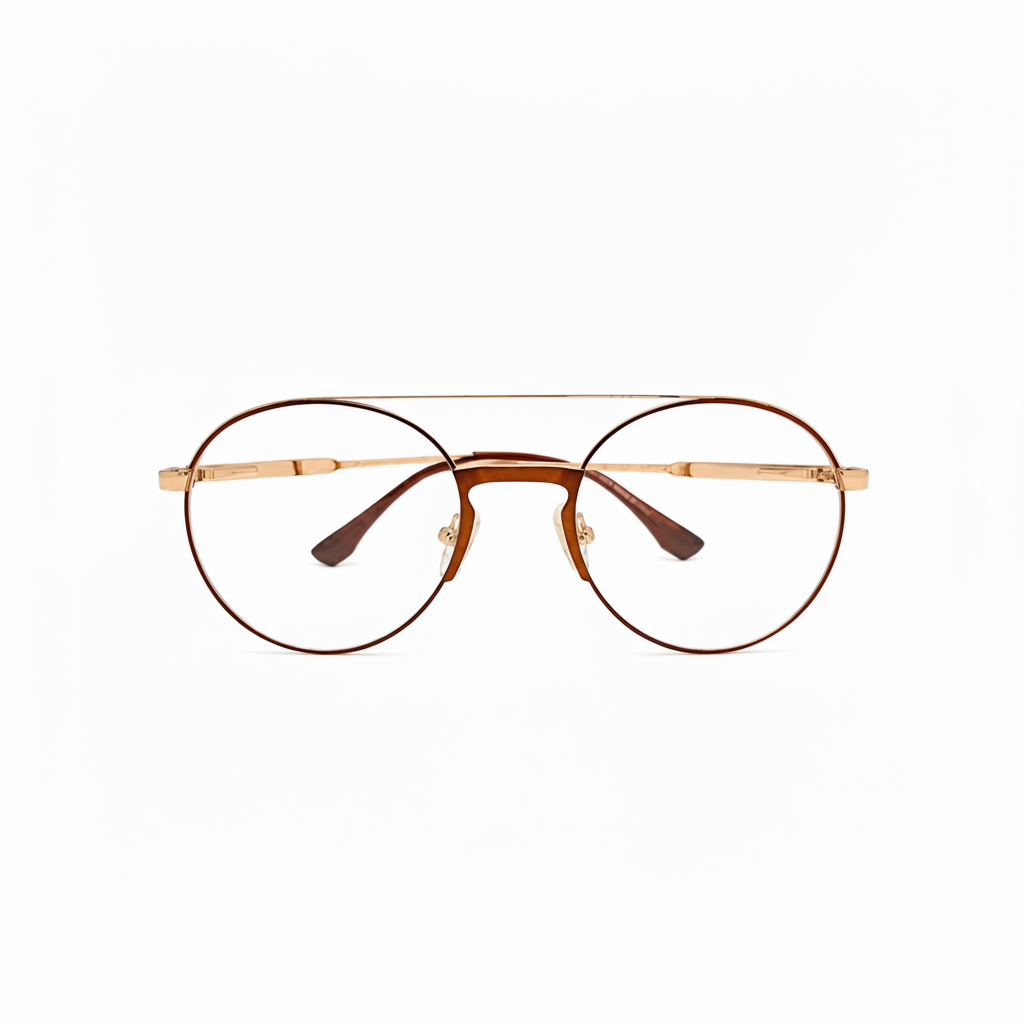 RH-4654-Premium Gold Metal Optical Frame
