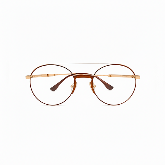 RH-4654-Premium Gold Metal Optical Frame
