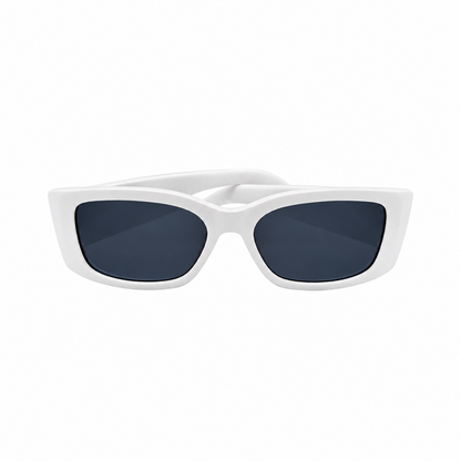 ROH White Cat-Eye Sunglasses with Dark Lenses