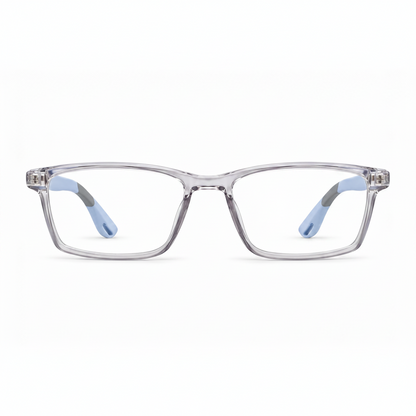 RH-6780 Transparent Grey Blue Rectangular Eyeglasses Frame