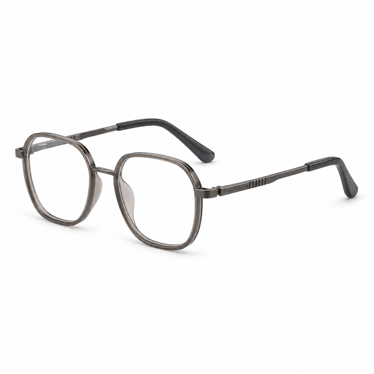 RH-930 Gunmetal Geometric Eyeglasses Frame