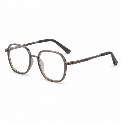 RH-930 Gunmetal Geometric Eyeglasses Frame