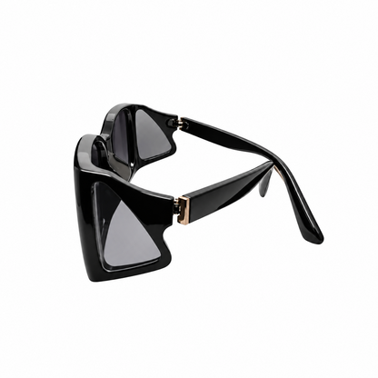 ROH Glossy Black Cat-Eye Sunglasses