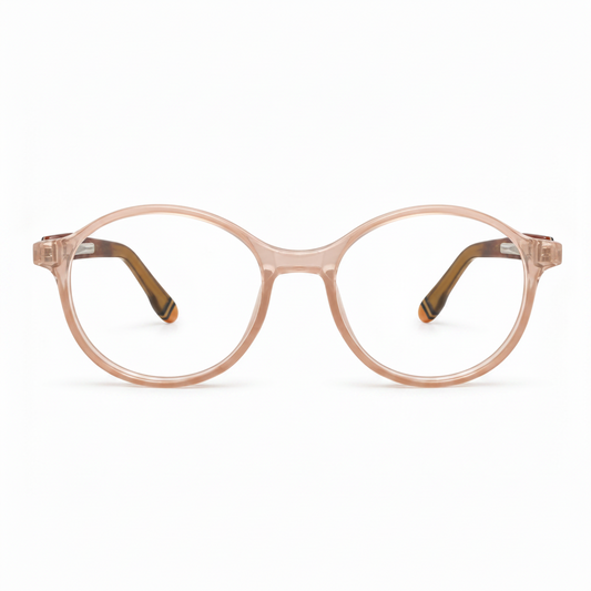 RH-6789 Transparent Pink Round Eyeglasses Frame