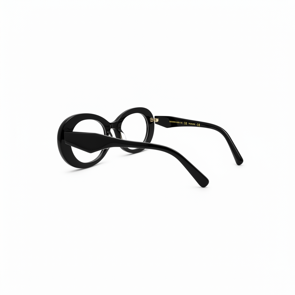 RH-01 Black Full Rim Oval Optical Frame for Women| REHMATULLAH OTICAL HOUSE|