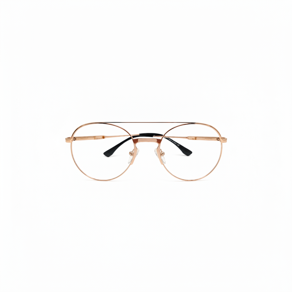 RH-7654-Premium Gold Metal Optical Frame |Rehmatullah Optical House |