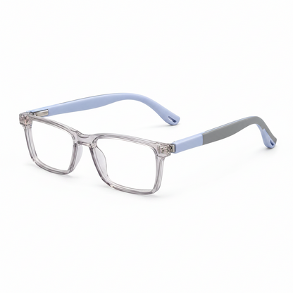 RH-6780 Transparent Grey Blue Rectangular Eyeglasses Frame
