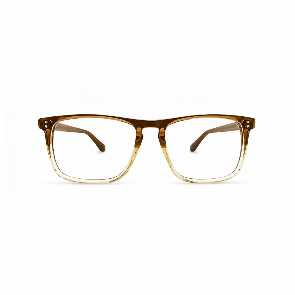 RH-1647 Transparent Brown Rectangle Optical Frame| Rehmatullah Optical House|