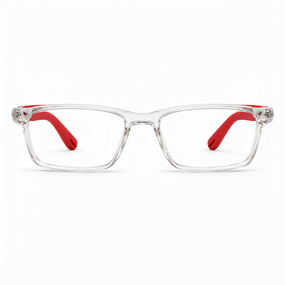 Kids Clear & Red Rectangular Eyeglasses Frame –  RH - 1001