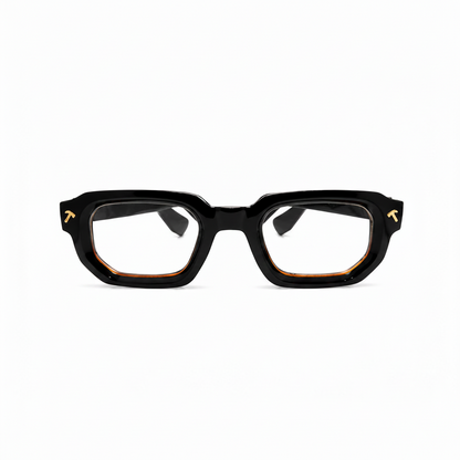 RH-6587 | Premium Black Bold Rectangle Eyeglasses | Rehmatullah Optical House |