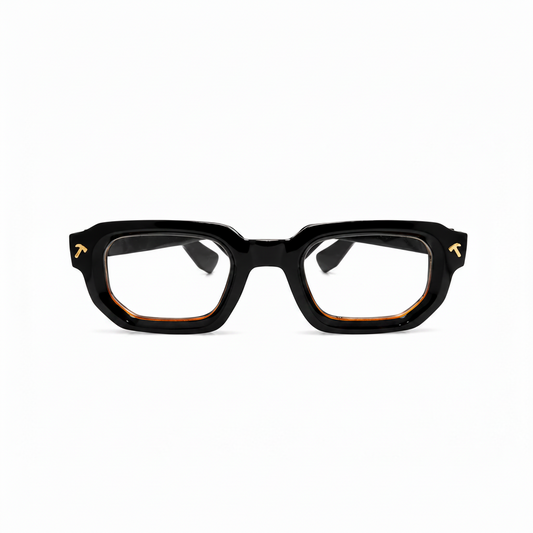 RH-6587 | Premium Black Bold Rectangle Eyeglasses | Rehmatullah Optical House |