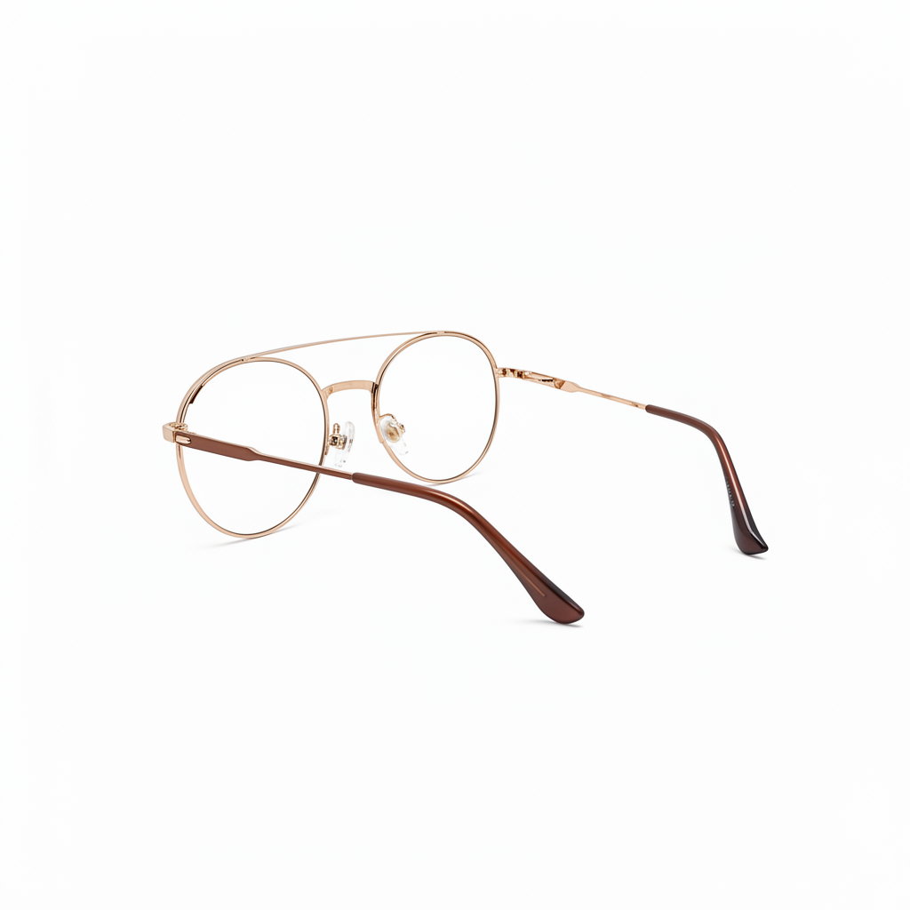 RH-4654-Premium Gold Metal Optical Frame