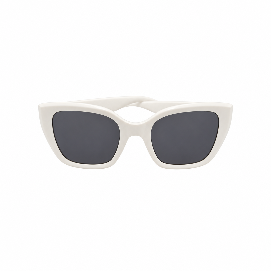 ROH Ivory Cat-Eye Sunglasses with Dark Lenses