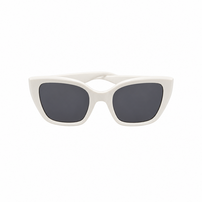 ROH Ivory Cat-Eye Sunglasses with Dark Lenses