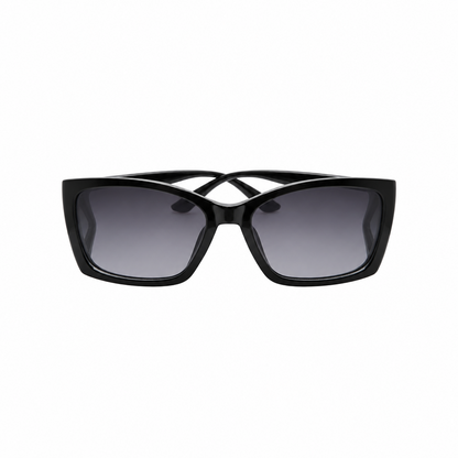 ROH Glossy Black Cat-Eye Sunglasses