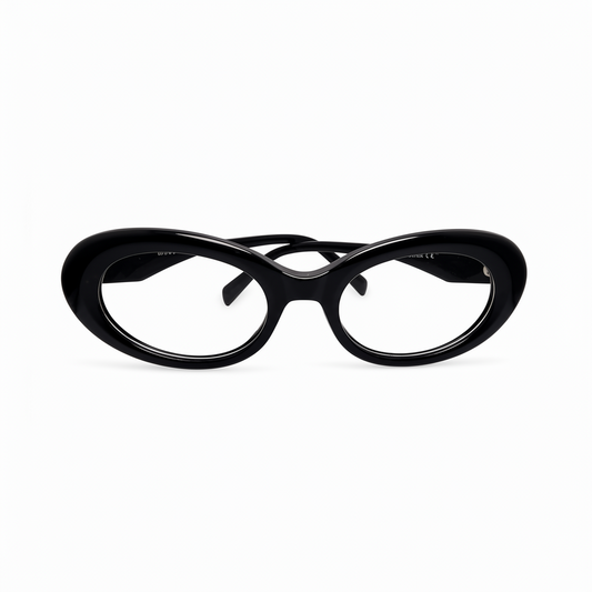 RH-01 Black Full Rim Oval Optical Frame for Women| REHMATULLAH OTICAL HOUSE|